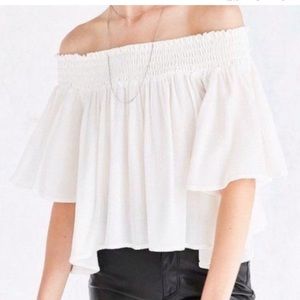 Kimchi Blue Urban Outfitters off the shoulder top